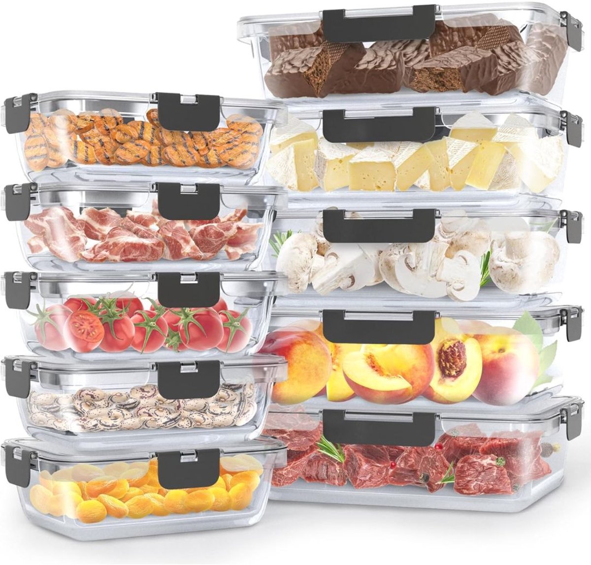 Meal Prep Bakjes Glas - Vershoudbakjes - Mason Jar