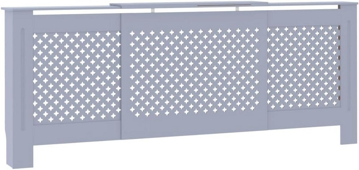 Stijlvolle Radiatorombouw in Grijs - MDF Verwarmingskap voor Woonkamer