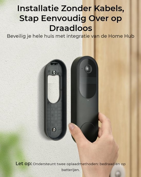 Video deurbel met camera - Deurbel met beeld - Slimme deurbel - Draadloze video deurbel - Beveiliging huis - Deurbel met app - WiFi deurbel - Nachtzicht - Tweeweg audio - Beveiligingscamera voordeur - Voor smartphone en tablet