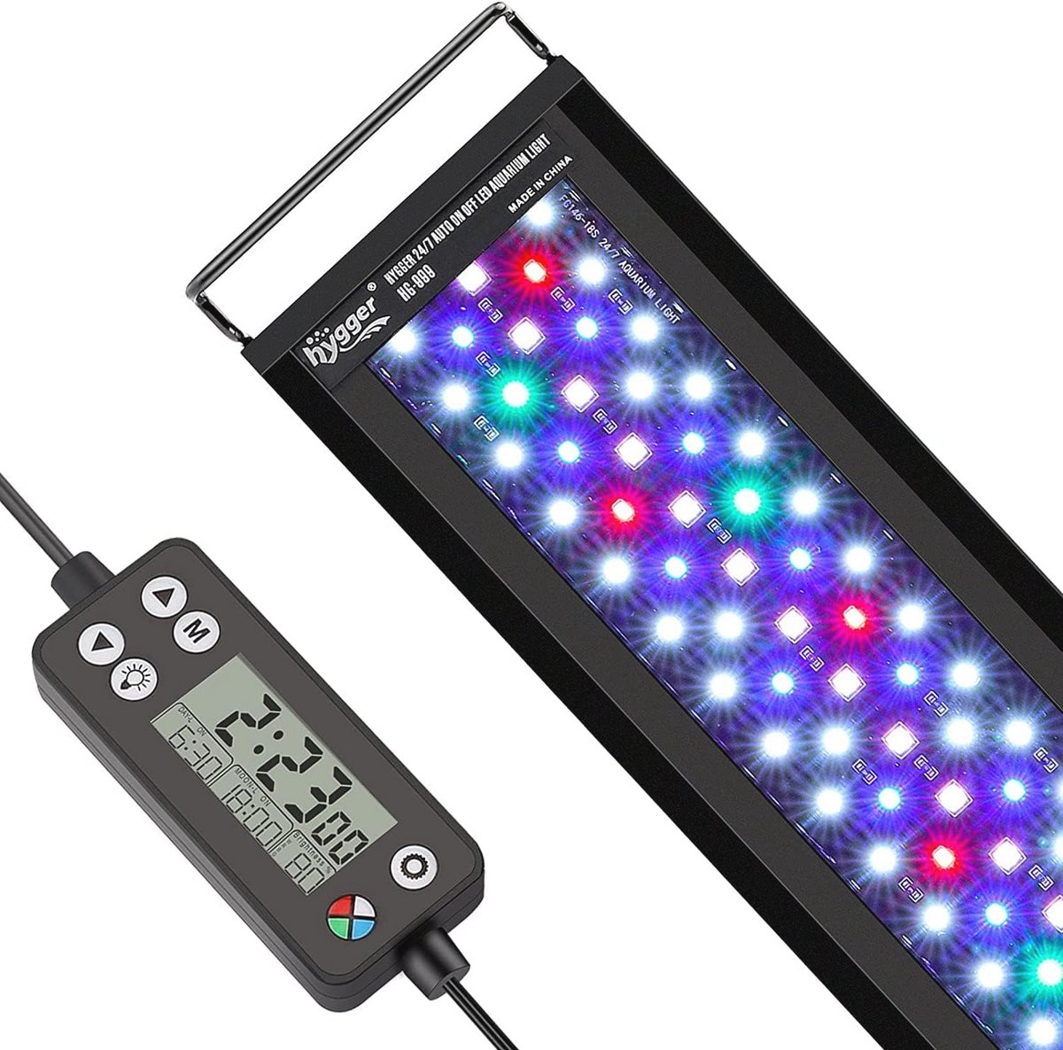 Volledig Spectrum Aquariumverlichting met Monitor - 26W LED Lamp voor Zoetwatervissen (76-91 cm)