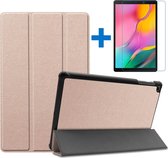 Shop4 - Samsung Galaxy Tab A 10.1 (2019) T510 Hoes + Screenprotector - Smart Book Case Hoesje Goud