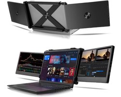 116-Inch FHD 1080P HDR IPS Gaming Monitor voor Laptops - Videobewerking en Gaming - Draagbare 3x Monitor voor 12-17'' Laptop, PC, Telefoon, PS5, Switch - Plug & Play