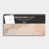 Hobbit - Bureauplanner Undated - 1 week op 1 pagina - Deskplanner - Weekplanner - Harde Kaft - (15 x 27,5 cm) - Verfstructuur Aardetinten
