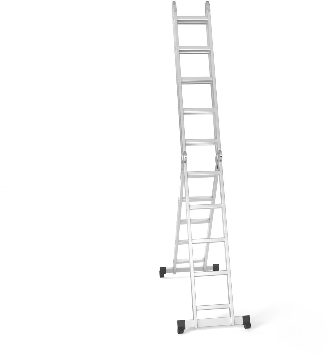 RMBO - Multifunctionele Vouwladder 4x5 - Vouwladder - 5,82 m lang - Compact en Draagbare ladder - 13 standen - Geschikt voor Particulier en Professioneel Gebruik - Max. Belasting 150 kg, EN 131.6 – foto 5