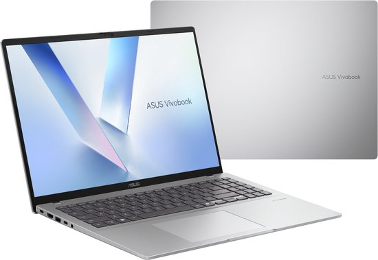 ASUS Vivobook 16 M1607KA-MB107W Copilot+ PC AMD Ryzen AI 7 350 Laptop 40,6 cm (16") WUXGA 16 GB DDR5-SDRAM 1 TB SSD Wi-Fi 6 (802.11ax) Windows 11 Home Zilver - ASUS - Hoofdafbeelding