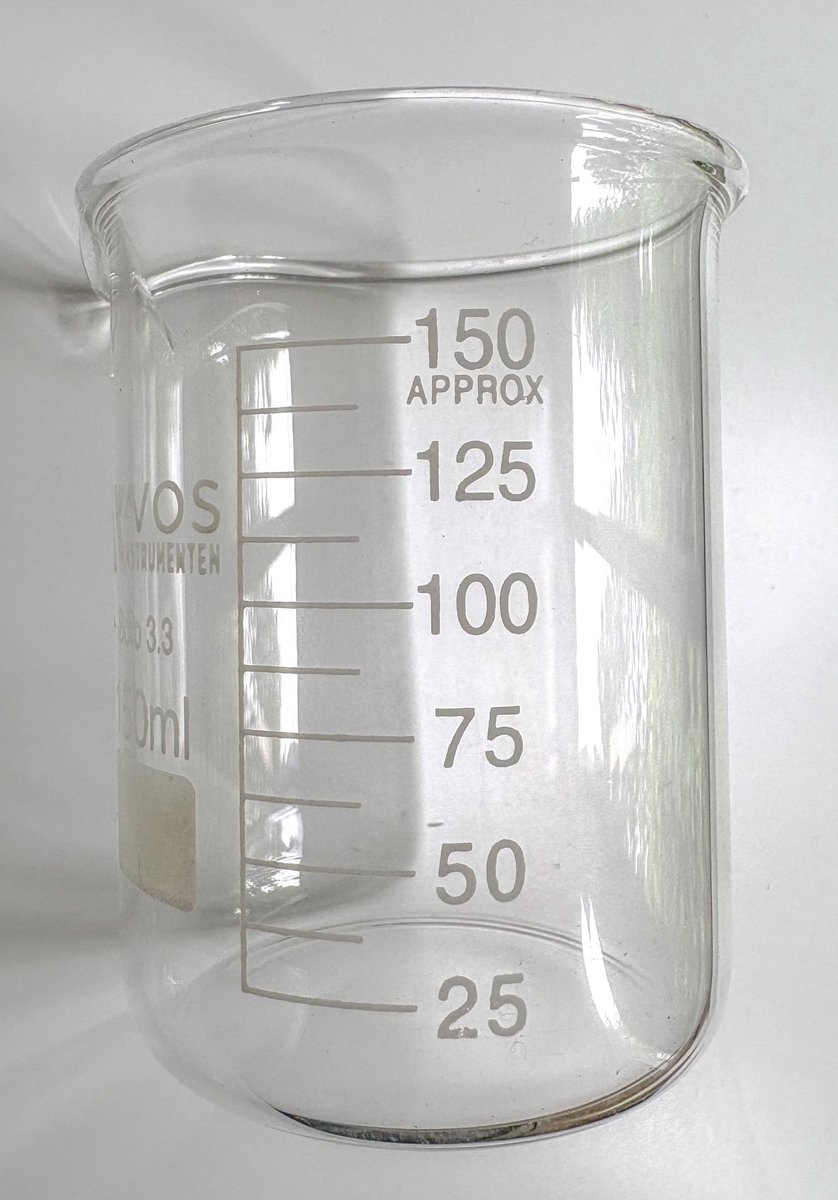 Bekerglas 150 ml laag model hittebestendig 3.3 borosilicaatglas 1stuk