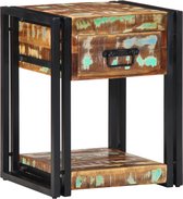 Nachtkastjes 2 st 40x35x61,5 cm massief grenenhout wit kopen