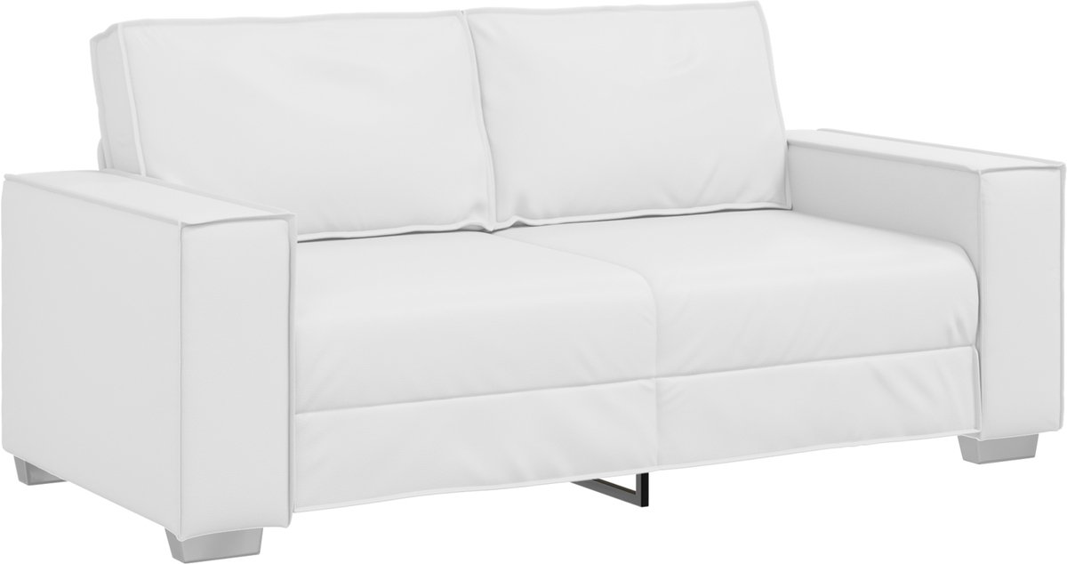 vidaXL Loveseat - Wit - 180 - cm - Kunstleer