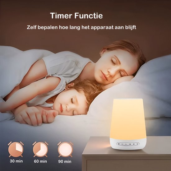 Luxyana® MBZ-285 White Noise Machine Baby met App - Premium Witte Ruis Machine van Merkloos — afbeelding 5
