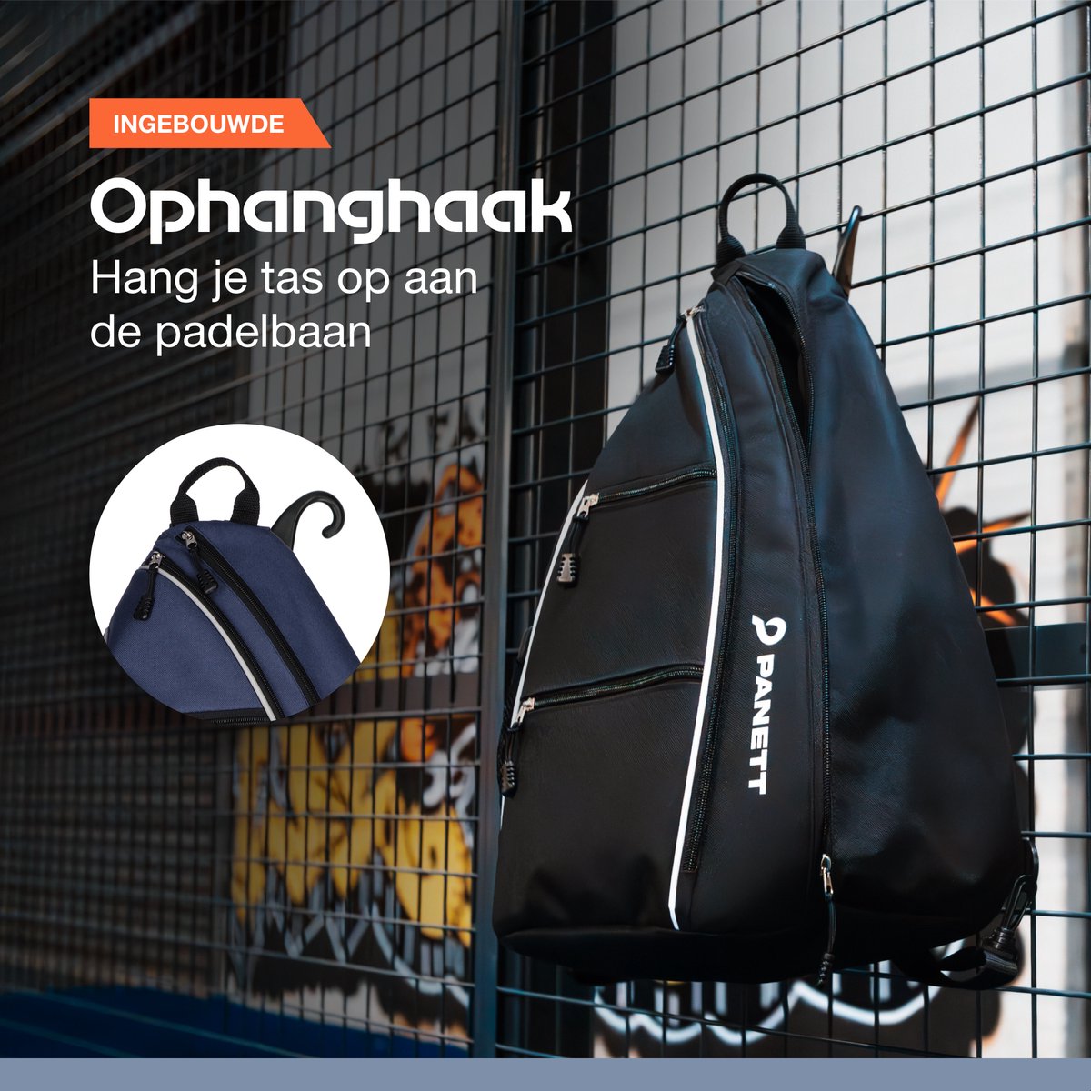 Panett Unisex Padeltas - Gratis Panett Drinkfles - Gratis 3 Panett padelballen - Tas voor meerdere Padelrackets en Ballen - Sport Rugzak voor Padellen - Heren en Dames - 30 L / Blauw thumbnail 2