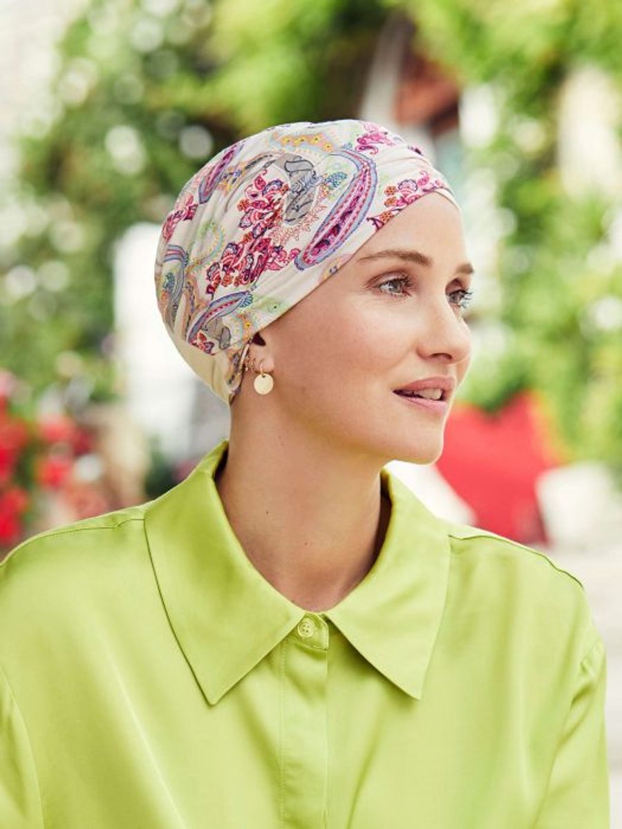 amia turban - printed - christine headwear - chemo - alopecia
