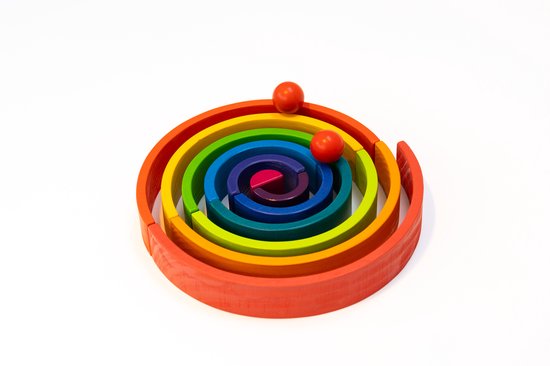 Howtoplay® Regenboog 12 delig - Montessori speelgoed voor open eind spel - Van de makers van How2talk2kids & Howtotalk - Peuterspeelgoed - Houten speelgoed - Houten Regenboog van Merkloos — afbeelding 2