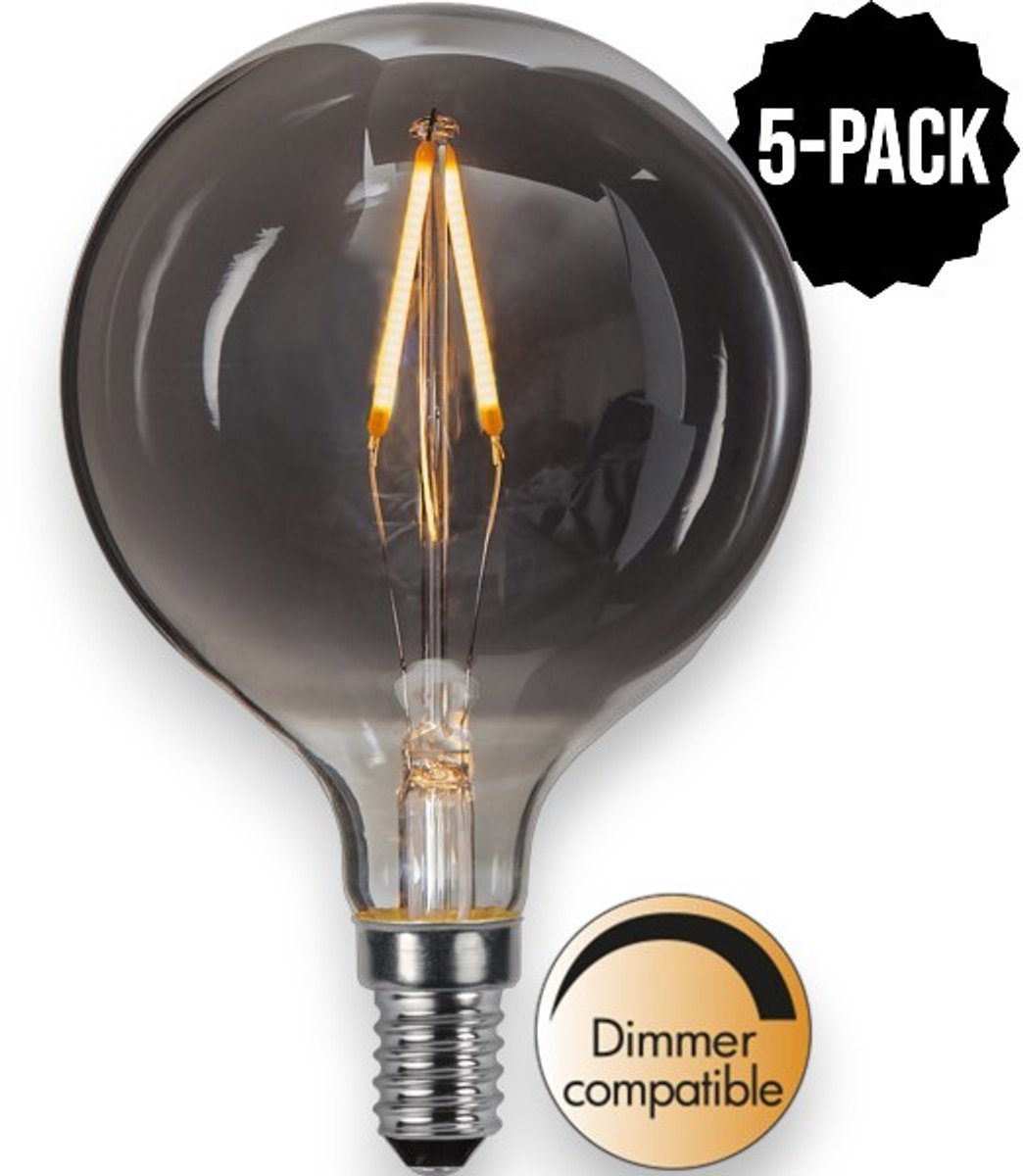 5-Pack | Globelamp G80 - E14 - 1.5W - Super Warm Wit