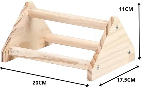 Kerbl Hobbyfarming Zitstok voor Kippen, klein, kippenzitstok, 56x40x25cm, hout, ronde zitstok, robuust
