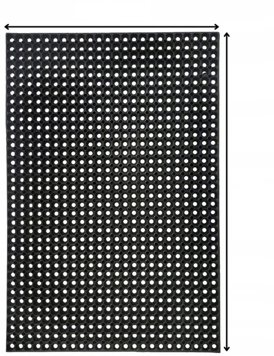 Texas Domino - Rubberen Deurmat - 40x60 cm - Weerbestendig - Gemakkelijk te Reinigen