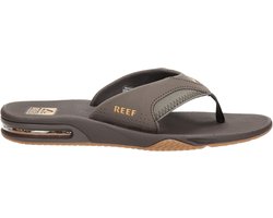 Reef Fanningbrown/Gum Heren Slippers - Zwart/Bruin - Maat 44