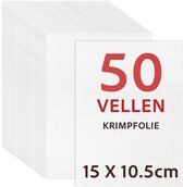 50 Stuks Krimpfolie Vellen Knutselpakket - 15 X 10.5cm - Krimp Folie Vel - Krimpie Dinkie Dimpie Knutselen Knutselpapier - Vellen Set - DIY Pakket Spullen voor Jongens, Meisjes - Knutselkoffer Sieraden Maken Oorbellen, Sleutelhangers Armbandjes