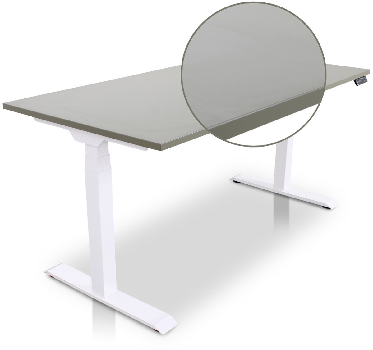 Multi Ratio Lineaflex MRC PRO Zit-Sta Bureau – Elektrisch Verstelbaar – 160x80 cm – Blad Forest Green – Wit Frame – ARBO Norm NEN-EN 527 – Met memorybediening – 150 KG Draagvermogen – 130 cm Hoog
