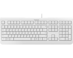 StayPowered Bedraad Toetsenbord - Typ Geruisloos En Comfortabel Elke Dag - QWERTY Lay-out - Plug & Play USB - Stil En Plat Ontwerp - Volledig Numeriek - Sneltoetsen Voor Extra Gemak - Robuuste Kwaliteit - Wit/Grijs - Levering Sneller dan Aangegeven!