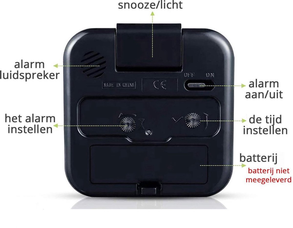 Cander Berlin MNU 6112 W betonwekker geruisloos zonder tikken 12 cm analoog werkt op batterijen zonder tikkende geluiden, grijs, moderne tafelklok
