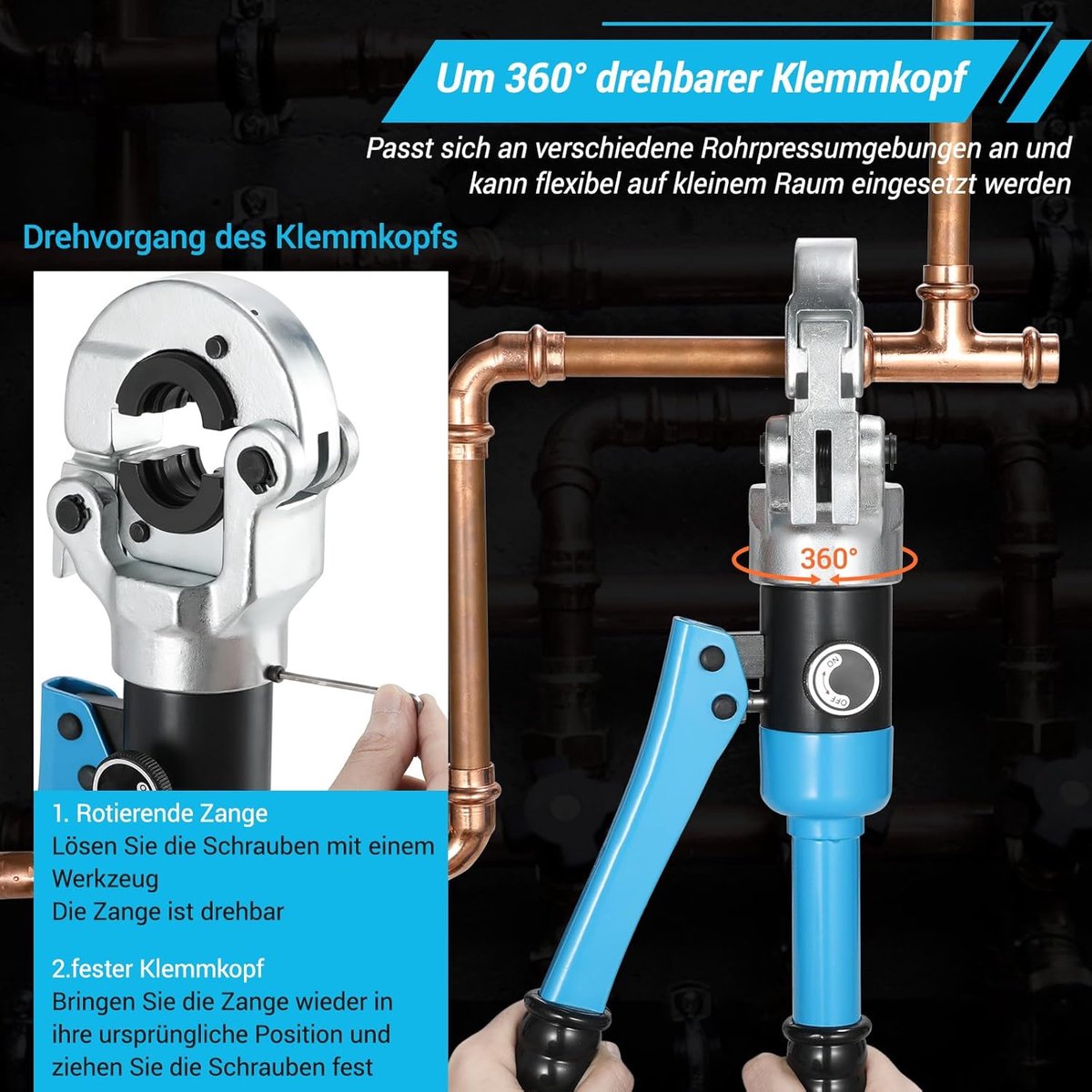 Perstang V-contour, afvalwater, hydraulische perskracht 8T, gas en