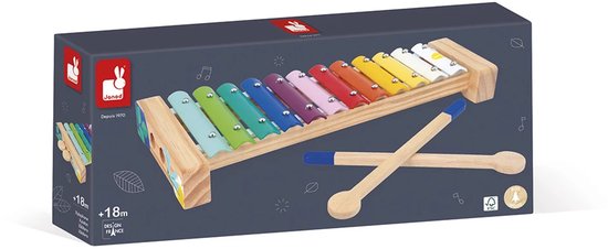 Janod Gioia - Houten Xylofoon - Muziekinstrument - Bevat 12 Tonen - Met 2 Stokjes Die Gemakkelijk Op Te Bergen Zijn - Ideaal Voor Het Ontwaken Van Het Ritmegevoel Bij De Allerkleinsten! - Geschikt Vanaf 18 Maanden van Janod — afbeelding 3