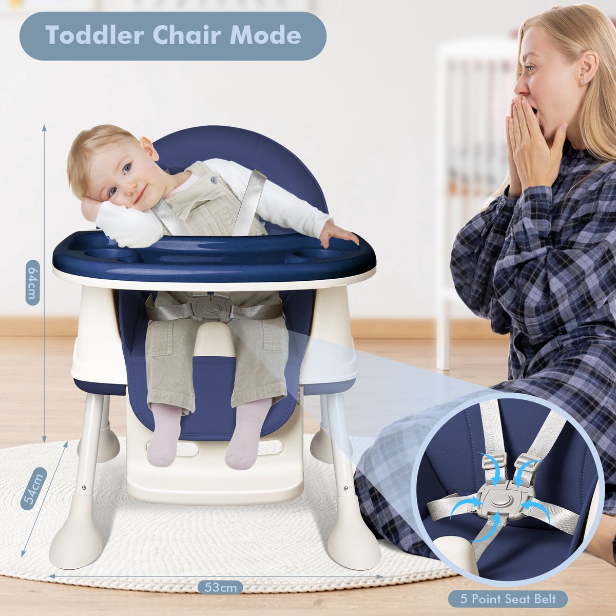 Babystoel - Kinderstoel Kinderhoogstoel thumbnail 4