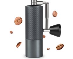 Handmatige Koffiemolen met Inklapbare Handgreep en Kegelvormige Molen - Stijlvol en Lichtgewicht Voor Espresso en French Press