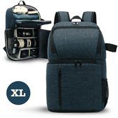 Cameratas spiegelreflex camera rugzak – Camera accessoire opbergtas - 47x30x15cm  - Voor camera, lenzen, laptop en meer