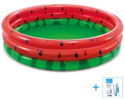 Intex - Opblaaszwembad - Watermelon Pool - Watermeloen print - Vanaf 2 jaar - Ø 168 x 38 cm inclusief reparatiesetje