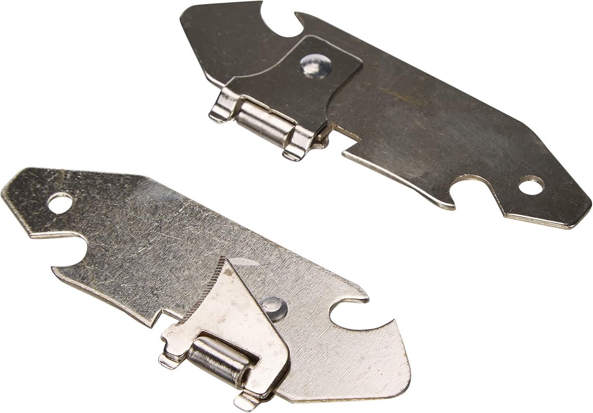 Blikopener zilver 2-delig 10 x 5 x 2 cm - Country stijlvol design Blikopener