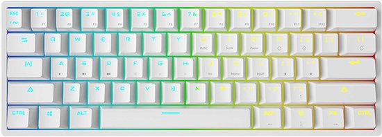 NAXSIR Mechanische Gaming Toetsenbord | Kabeltype-C | RGB-LED Backlight | Anti-Ghosting | Plug & Play | Universeel Compatibel met Windows/Mac | Gamers & Streamers