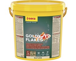 Sera Goldy Nature Flakes - Vlokken Voer voor oa Goudvissen Shubunkin, sluierstaart of sarasa - 10 Liter