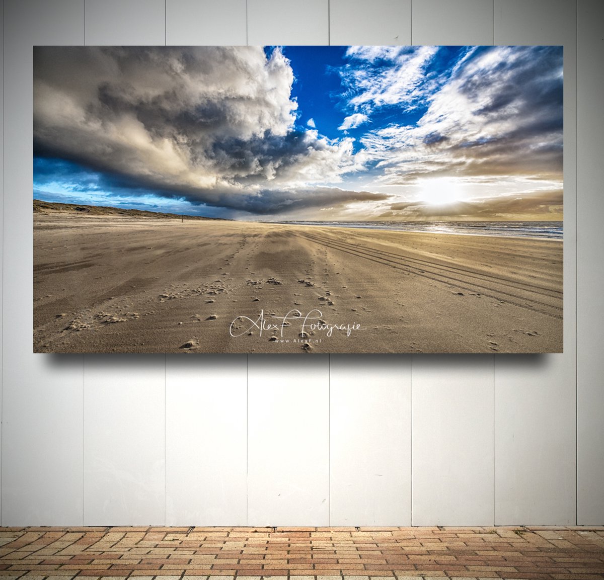 Alex F Fotografie Foto op Canvas - Strand AlexF028 – Formaat 120 x 70cm - Wanddecoratie - Muurdecoratie woonkamer - Slaapkamer decoratie - Kamer accessoires - Schilderijen op canvas multi