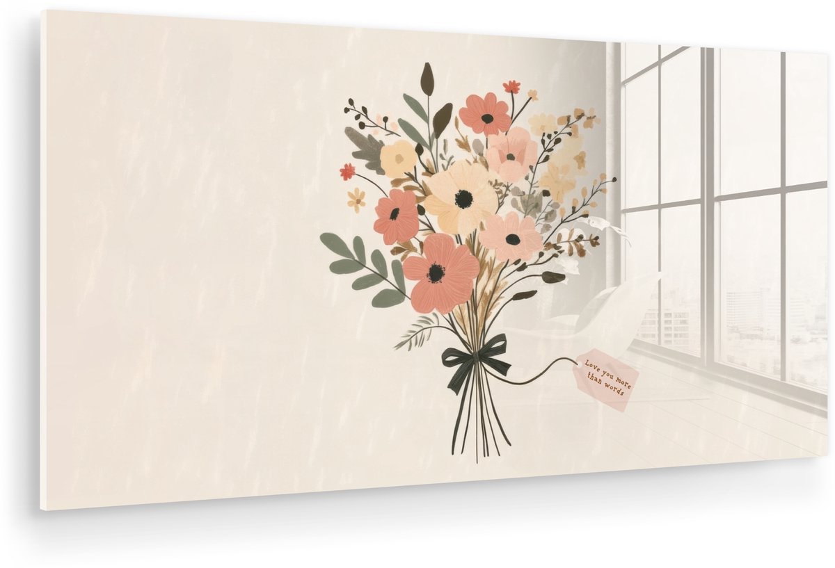 Bloemen - Quote - Beige - Lint