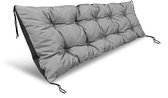 Tuinkussen 180x50 cm voor ligstoel, schommel, bank, waterdicht, grijs