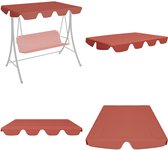 Bol.com vidaXL Vervangingsluifel schommelbank 188/168x145/110 cm terracotta - Luifel - Luifels - Overkapping - Overkappingen aanbieding