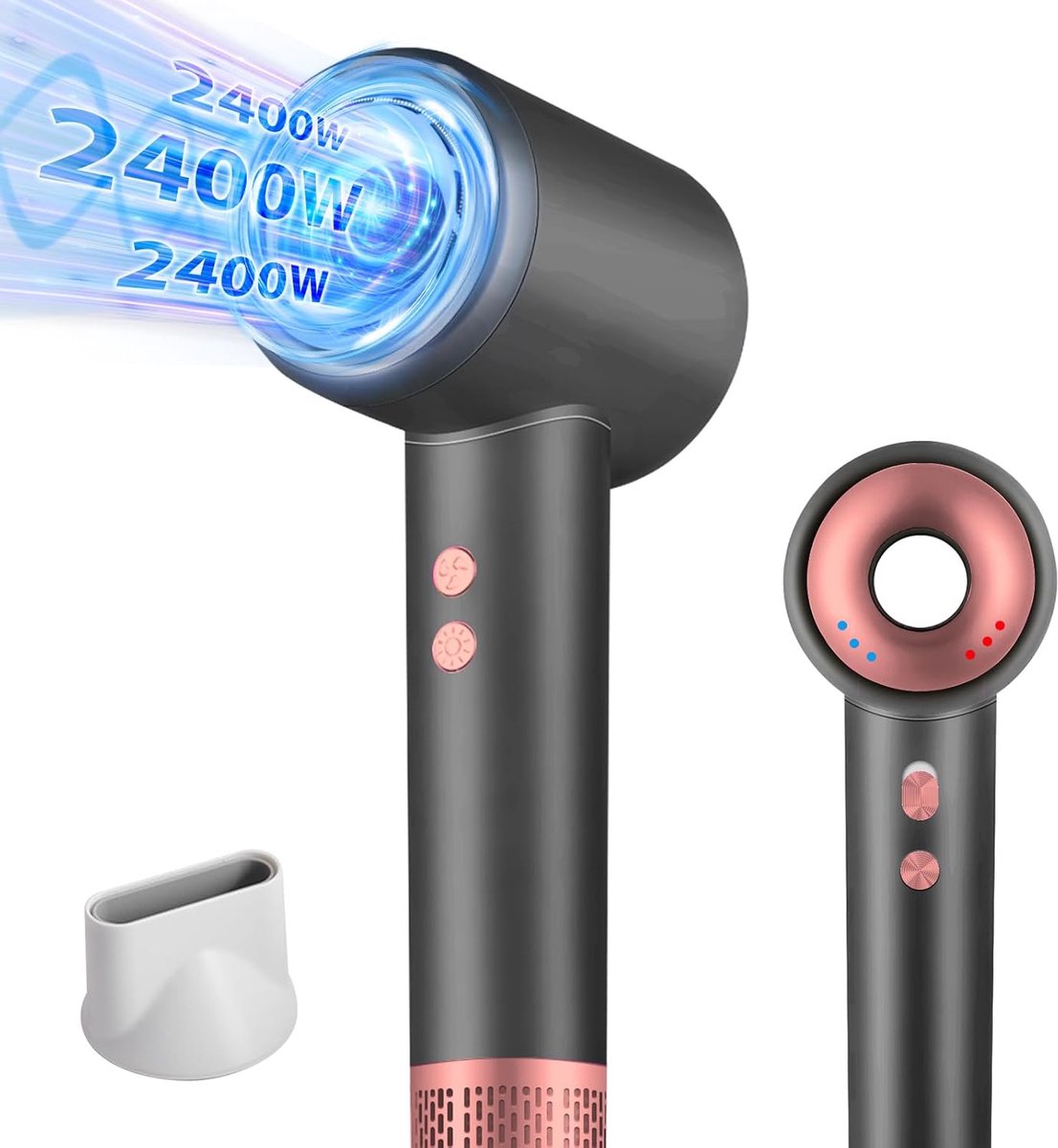 Professionele Sneldrogende Haardroger - 2400 W, Ionen Technologie, 3 Warmtestanden, Geluidsarm en Lichtgewicht