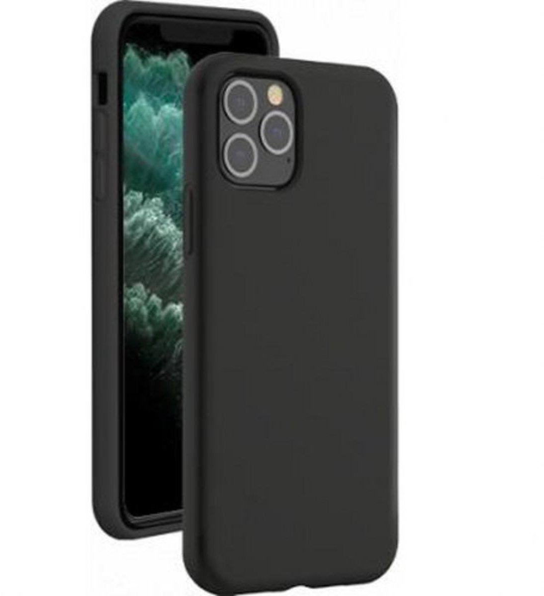 Bigben Connected, Hoesje Geschikt voor Apple iPhone 11 Pro Stijf en elegant van zacht aanvoelend siliconen, Zwart