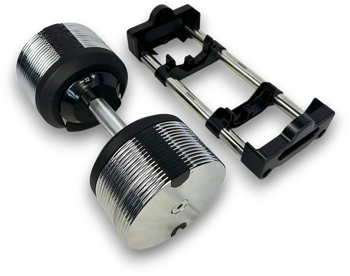 KRAKEN Verstelbare Dumbbell 32 KG Compact | Halterset Verstelbaar in Gewicht | Adjustable Fitness Dumbbell Compact | Krachttraining Trainingshalter 20KG | Tactical Dumbbell | Maximum Efficiency | ideaal voor Thuis- en Gym Training – foto 2