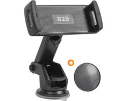 R2B Tablet Houder Auto Zuignap - Telefoonhouders Auto - Voor Raam en Dashboard - Gsm Houder Auto - Geschikt voor Tablet, Telefoon, Switch en meer - Auto Accessoires - Model Ede