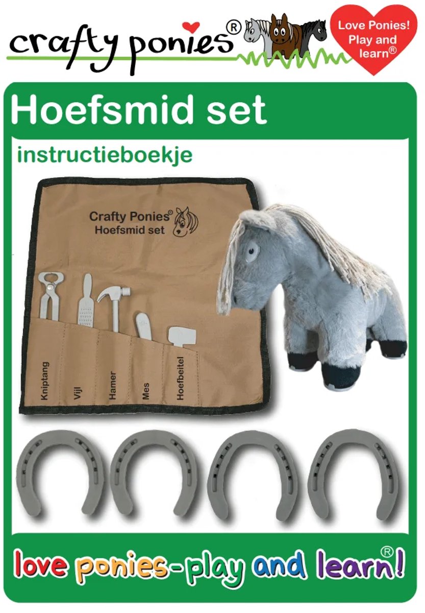 Crafty Ponies Hoefsmid set met 4 hoefijzers