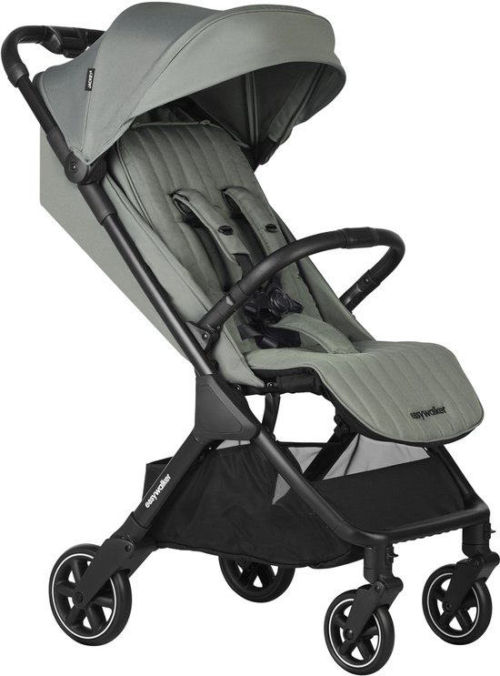 Easywalker Jackey² Buggy, Voor kinderen van 0-22 kg, Lichtgewicht, Automatisch opvouwbaar, Uniek accessoiresysteem, Inclusief regenhoes, Geschikt voor autostoeltje - Agave groen