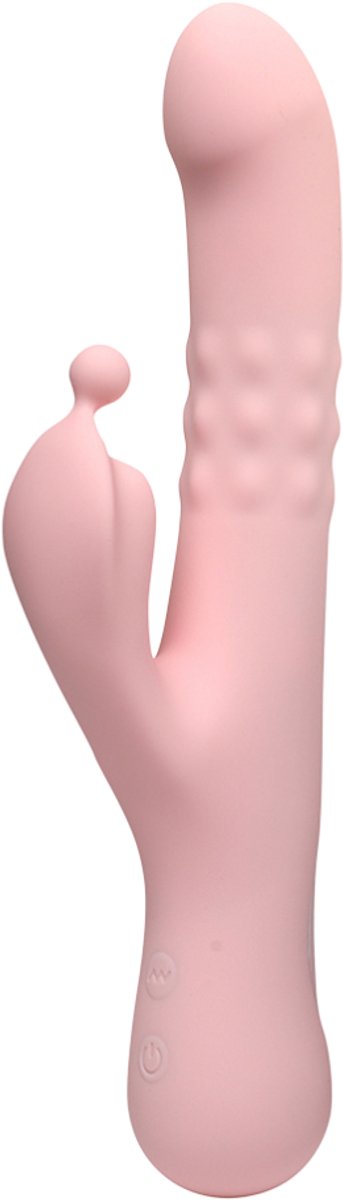 INTY Toys - Bloom - Multifunctionele Clitoris Stimulator Vibrator G-Spot + Stoten + Opzwellen - 3 motoren - 10 standen - 3 snelheden - 7 frequenties - USB oplaadbaar met magneet - Huidvriendelijke silicone - Waterdicht IPX 7 - Luxe Verpakking - Roze