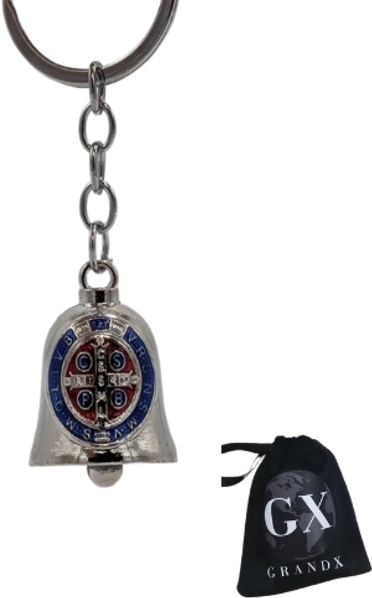 Grand X - Guardian Bell - Freedom - Zilver - Gremlin Bell - Sleutelhanger - Motor Sleutelhanger - Geluksbelletje Motor - Tas Hanger - Geloof