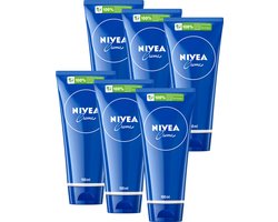 NIVEA Creme tube – Voor Gezicht, Handen en Lichaam – 48H Hydratatie – Bodycrème – Voordeelverpakking – 6 x 100 ml