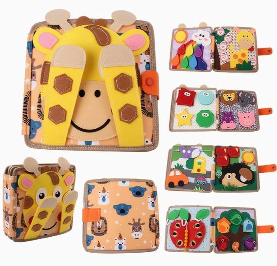 XiYee Quiet Book – Montessori Peuterboek – Interactief & Leerzaam – Dierenthema 1 miniatura