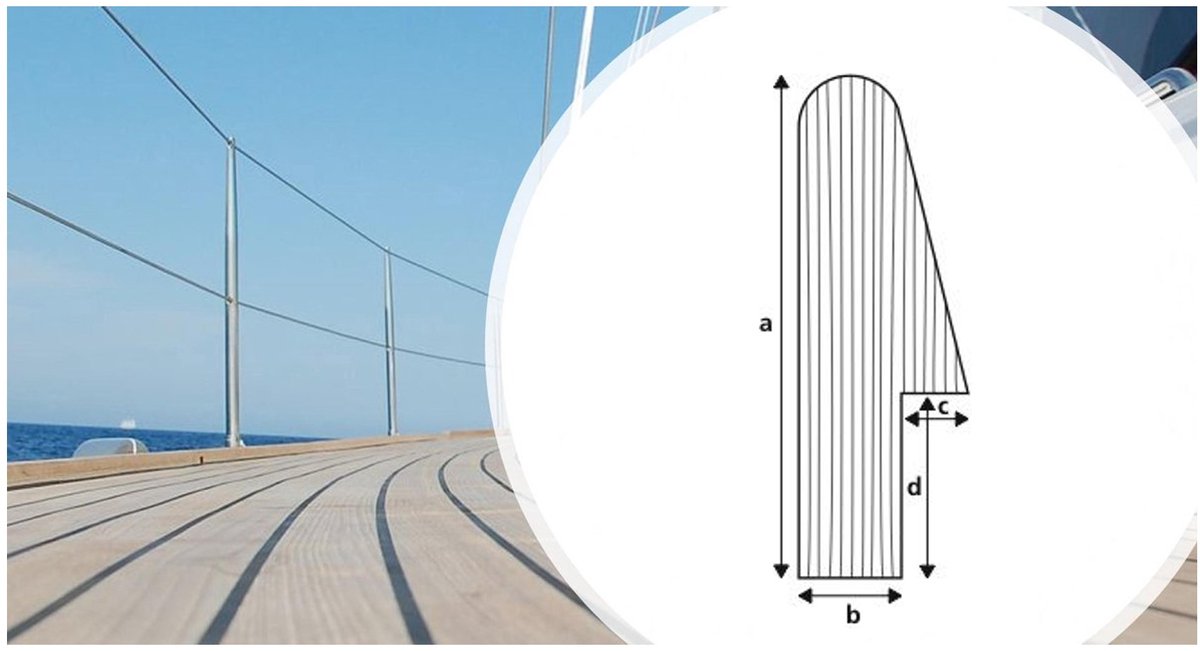 ARC Marine 2 meter teak Randprofiel 60mm