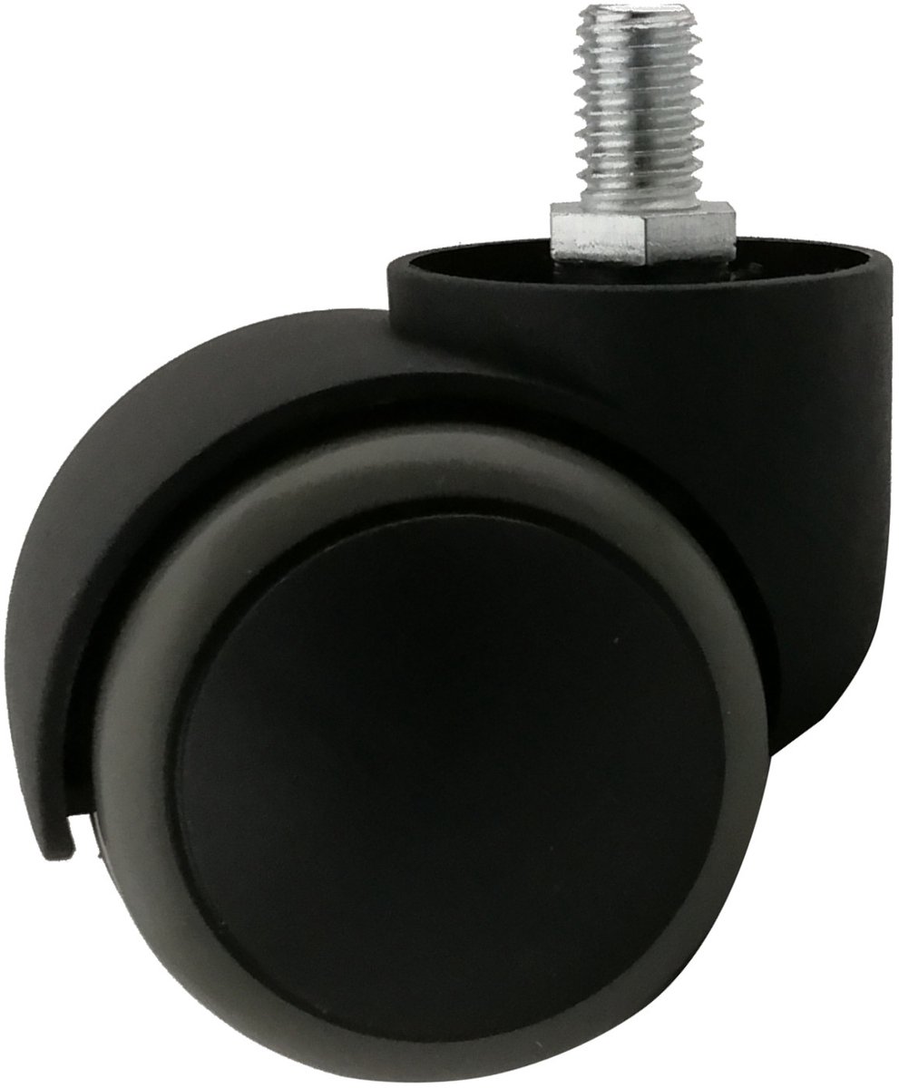 Physa Relaxy en Comfort - Kantoorstoel Wieltje - Twardy Kauczuk - Zwart Kunststof - 50mm