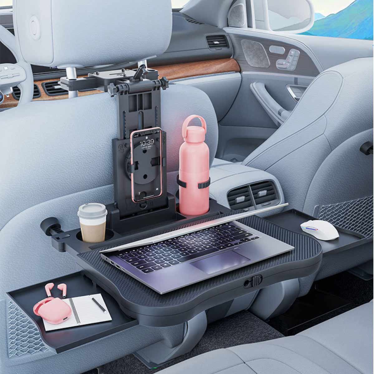 Autotafel Met Drankhouder - Multifunctionele Klaptafel Voor Stuurwiel En Achterbank